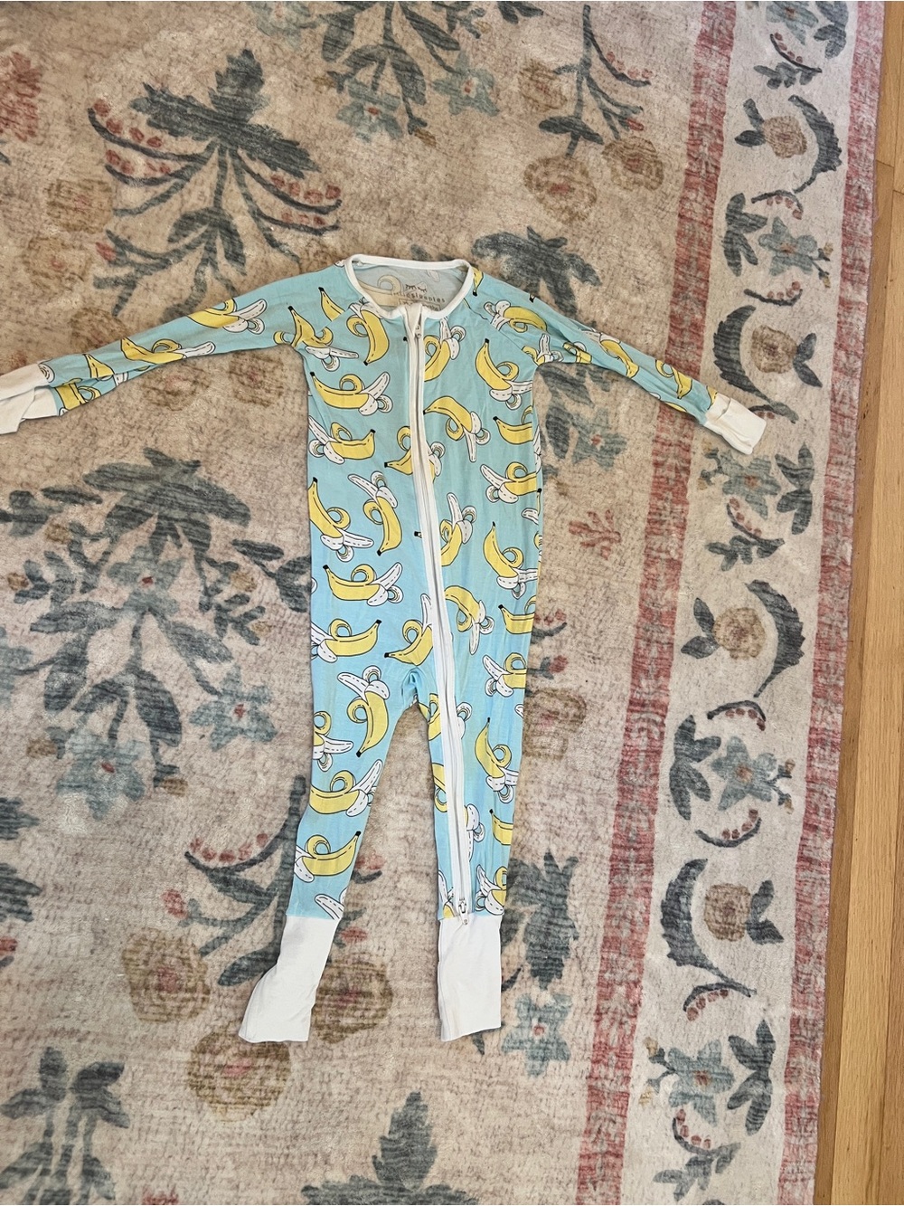 Little Sleepies Bamboo Banana-Print Kids One-Piece Pajamas (12-18 months)